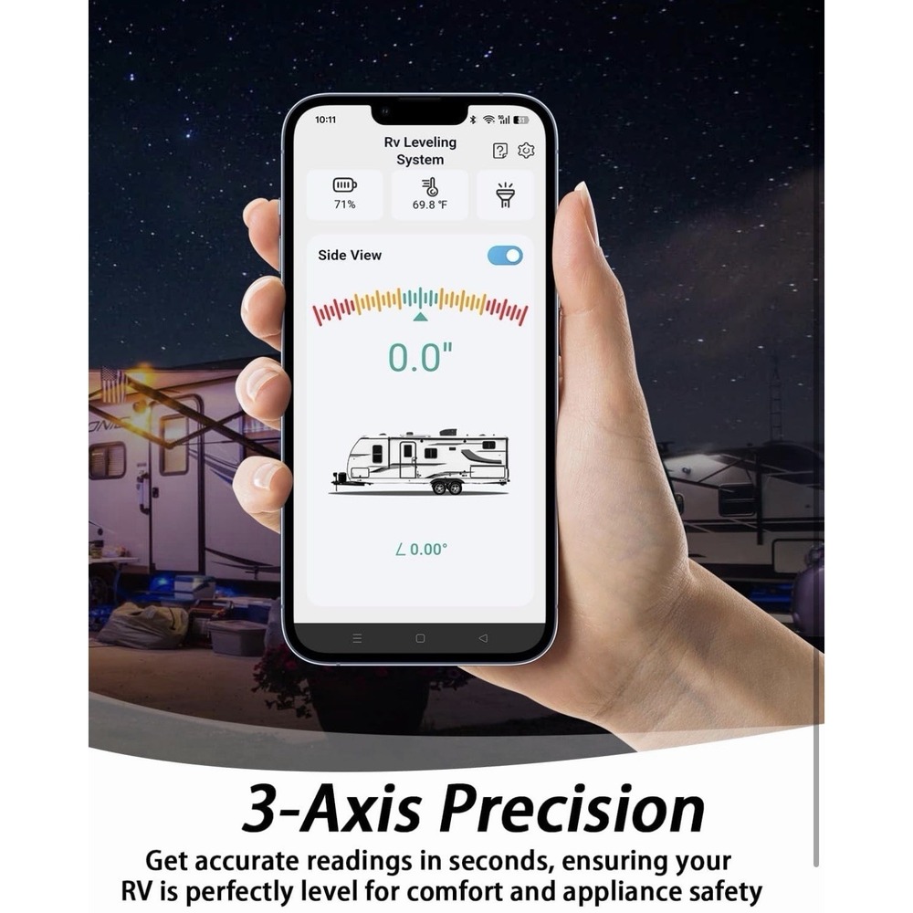 Wireless RV Leveling System - User-Friendly Phone App With Real-Time Precise Lev - Picture 2 of 9